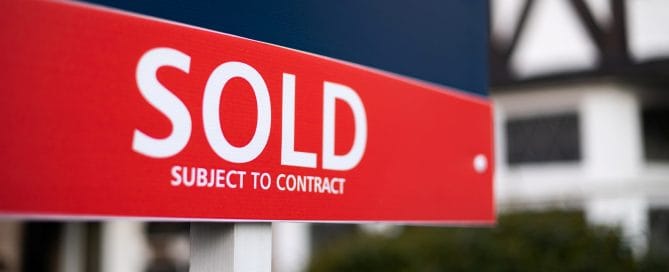 A for sale sign.